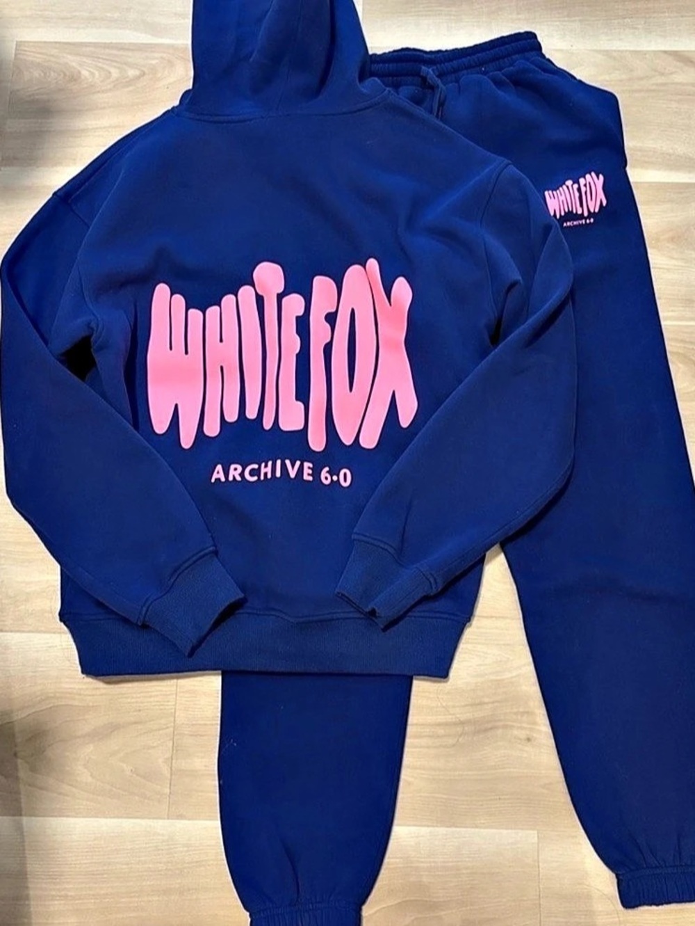 White Fox Archive 6.0 Graphic Hoodie & Jogger Set in Blue